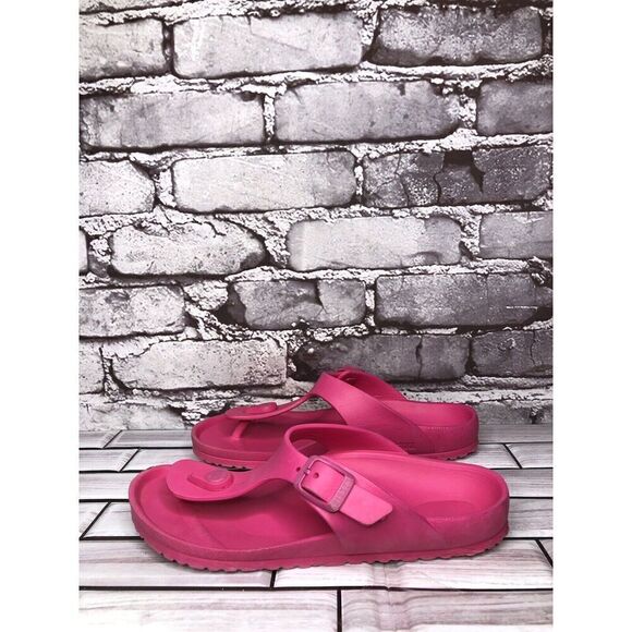 Birkenstock Gizeh Eva Pink Foam Thong Flip Flop Girls Youth Size 3M US/33EU - Picture 8 of 16
